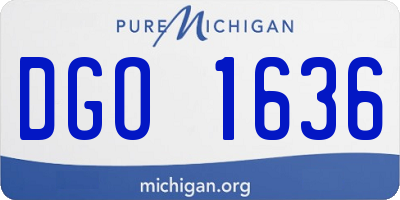 MI license plate DGO1636