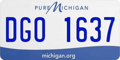 MI license plate DGO1637