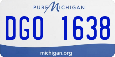 MI license plate DGO1638