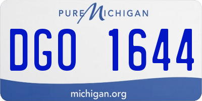 MI license plate DGO1644