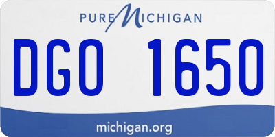 MI license plate DGO1650