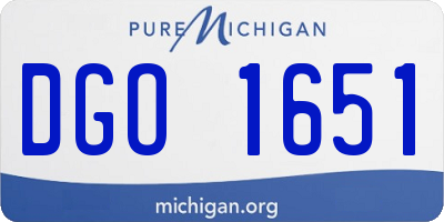 MI license plate DGO1651