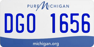 MI license plate DGO1656