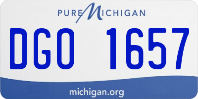 MI license plate DGO1657