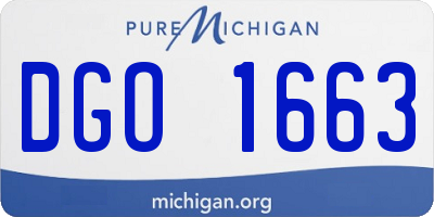 MI license plate DGO1663