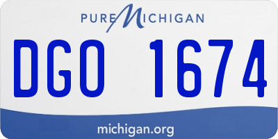 MI license plate DGO1674