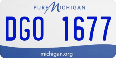 MI license plate DGO1677