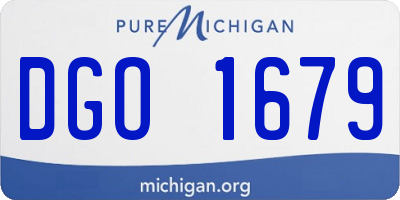 MI license plate DGO1679