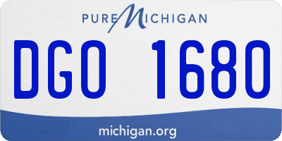 MI license plate DGO1680