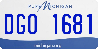 MI license plate DGO1681