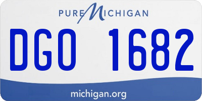MI license plate DGO1682