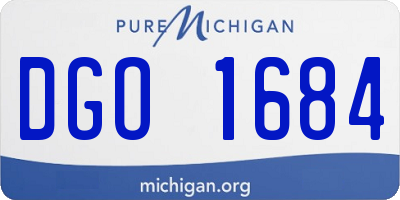 MI license plate DGO1684