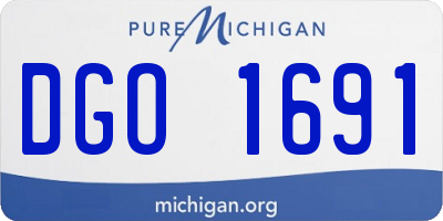 MI license plate DGO1691