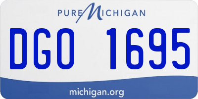 MI license plate DGO1695