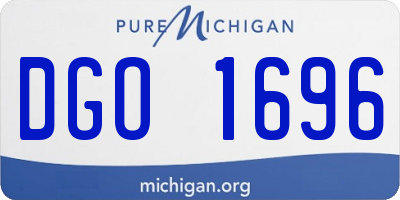 MI license plate DGO1696