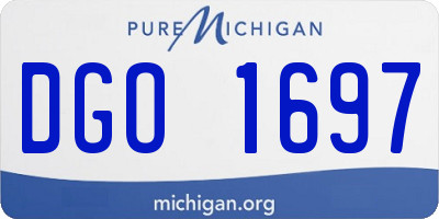 MI license plate DGO1697