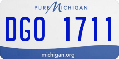 MI license plate DGO1711