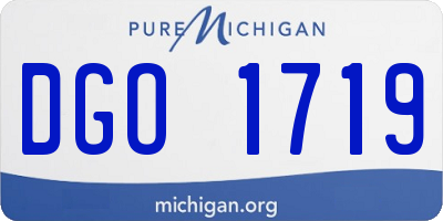 MI license plate DGO1719