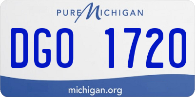 MI license plate DGO1720