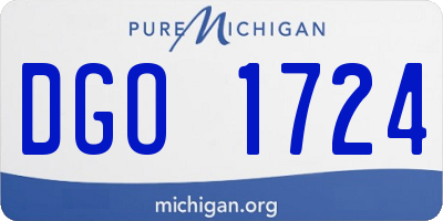 MI license plate DGO1724