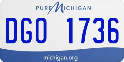 MI license plate DGO1736