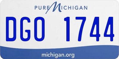 MI license plate DGO1744