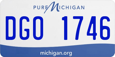 MI license plate DGO1746
