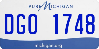 MI license plate DGO1748