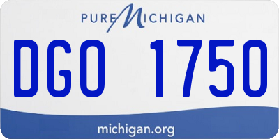 MI license plate DGO1750