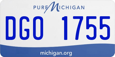 MI license plate DGO1755