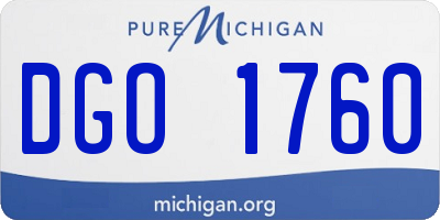 MI license plate DGO1760