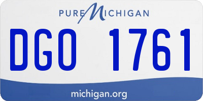 MI license plate DGO1761