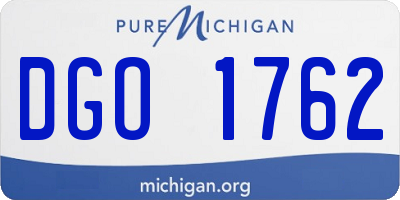 MI license plate DGO1762