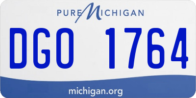 MI license plate DGO1764