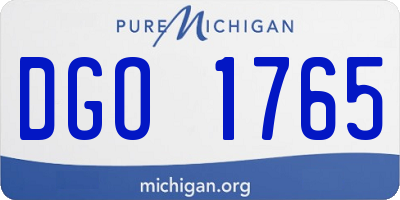 MI license plate DGO1765
