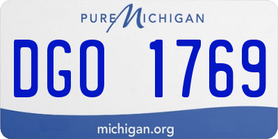 MI license plate DGO1769