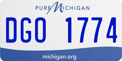 MI license plate DGO1774