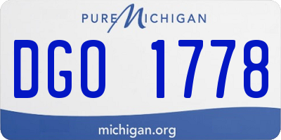 MI license plate DGO1778