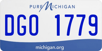 MI license plate DGO1779