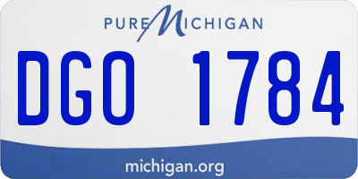 MI license plate DGO1784