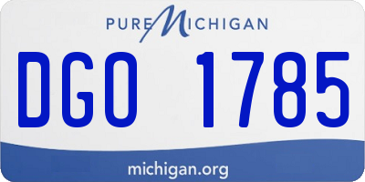 MI license plate DGO1785