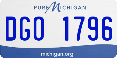 MI license plate DGO1796