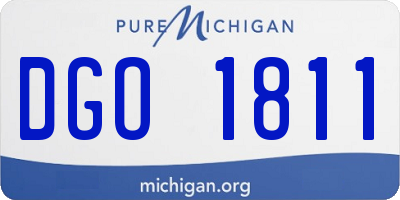 MI license plate DGO1811