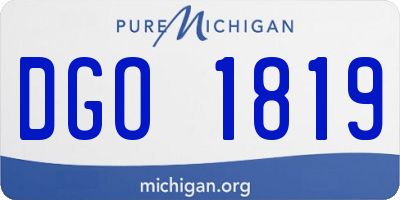 MI license plate DGO1819
