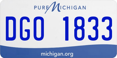 MI license plate DGO1833