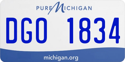 MI license plate DGO1834
