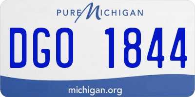 MI license plate DGO1844