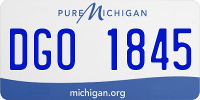 MI license plate DGO1845