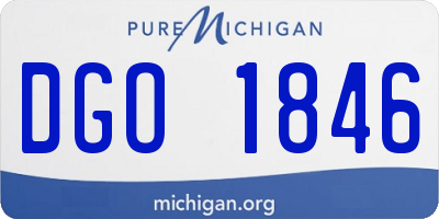 MI license plate DGO1846