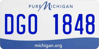 MI license plate DGO1848